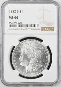 1882 S San Francisco Morgan Silver Dollar NGC MS 66 - Picture 1 of 12