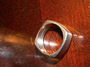 HERMOSO ANILLO DE PLATA ESTERLINA 925 SÓLIDO SCUARE - Imagen 1 de 5