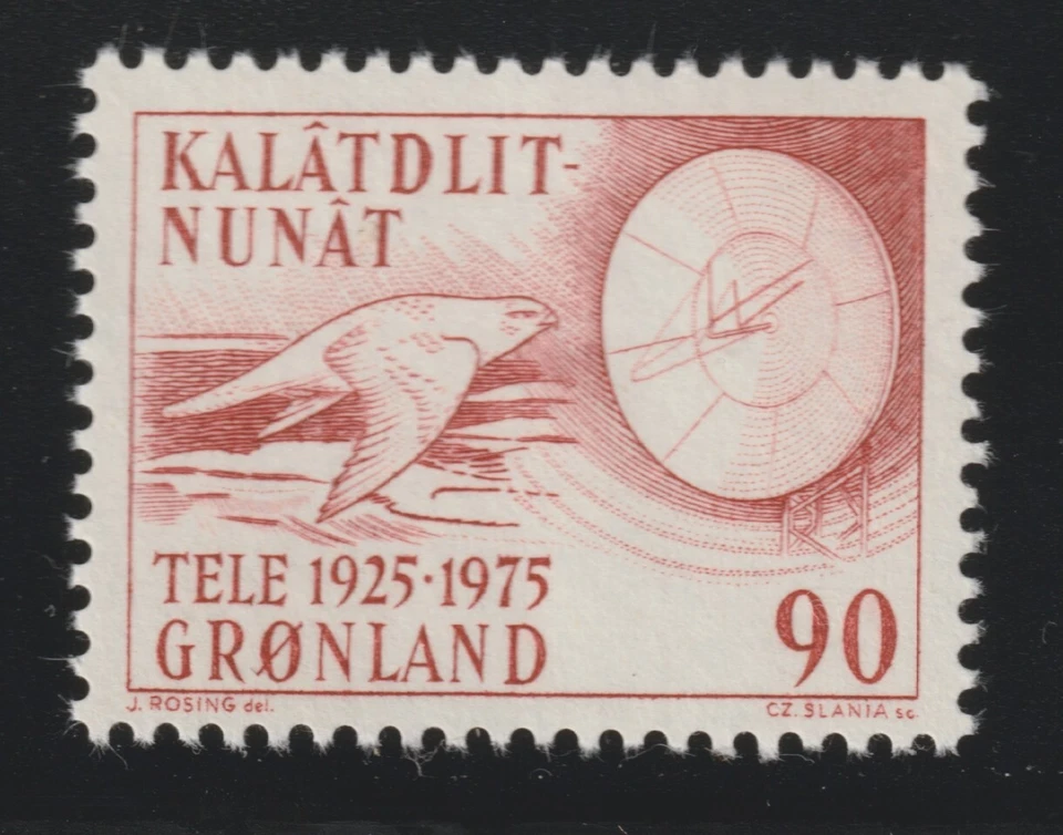 Groenlandia 1975 Sc # 100 Telecom.    MNH OG Foto 1 de 1