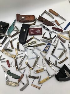 HUGE Lot of Vintage Folding Pocket Knives 👀 VARIOUS BRANDS MUST SEE OLD TIMER