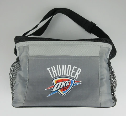Kolder - Oklahoma City Thunder Insulated 6 Pack - Lunch Bag Tote Cooler - Gray Cover