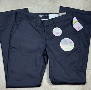 Dickies Women's Slim Fit Boot Cut Leg Stretch Twill Pant Black Size 6 REG - Picture 1 of 12