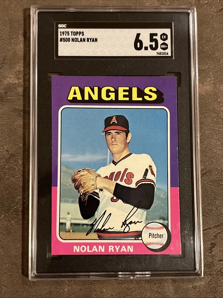 🟥🔥NOLAN RYAN🔥🟦 1975 Topps #500 HOF SGC 6.5 EX-NM+ Vintage Angels - Image 1 of 4