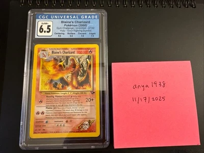 2000 Gym Challenge Unlimited Blaine’s Charizard 2/132 Holo Error CGC 6.5 - Image 1 of 2