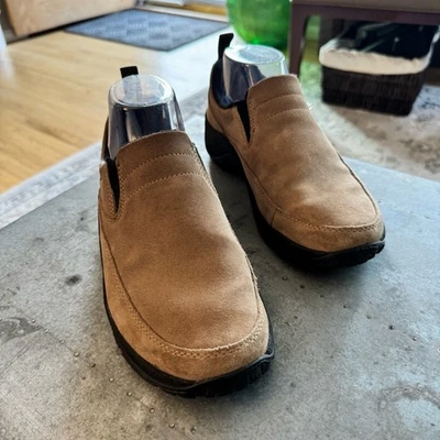 Zuecos deportivos sin cordones de gamuza tostada LL Bean talla 8 para mujer Foto 1 de 4