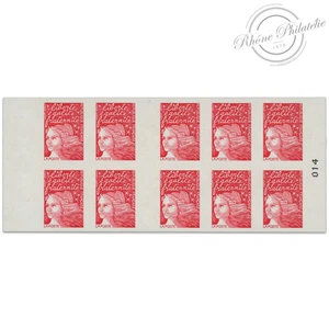 CARNET FRANCE 3085-C6 DE 10 TIMBRES POUR AFFRANCHIR MARIANNE ROUGE DU 14 JUILLET - Imagen 1 de 2
