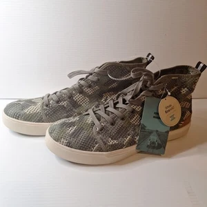 TOMS Men's Green Camouflage Travel Lite High Top Sneakers - Green - Size 12 - Picture 1 of 16