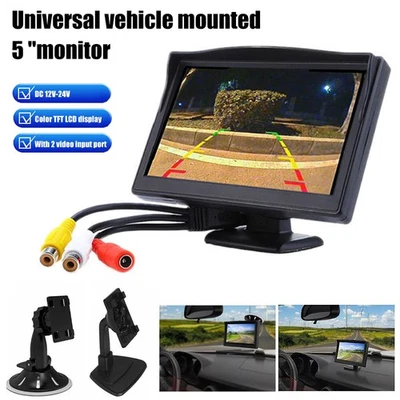 5" 800*480 For Car Rear View Reverse Backup Camera TFT LCD Screen Color Monitor - Image 1 of 4