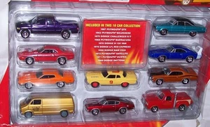 JOHNNY LIGHTNING 'Mopar or No Car' 10 Car SET - CARS MINT - BOX JUNK - Picture 1 of 3
