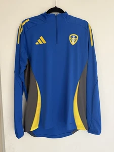 Leeds United 24/25 Adidas Soccer LS Tiro Training 1/4 Zip Shirt JF1484 NWT Large - Picture 1 of 7