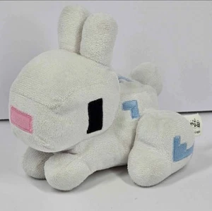 Terraria Bunny Rabbit Plush 7" White Blue Pink Pixel Minecraft World Jazwares - Picture 1 of 6