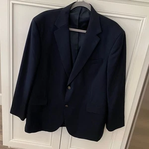 Dockers Mens Navy Blue Wool Blend Blazer Sport Coat size 44R - Picture 1 of 14