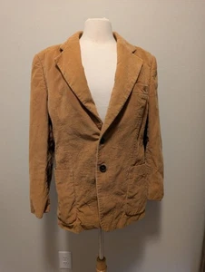 Vintage Europe Craft Tan Corduroy Blazer Jacket Made In Poland 42R - Picture 1 of 5