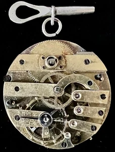 Vintage Key Wind Key Set Pocket Watch Movement, Parts/Repair - Picture 1 of 4