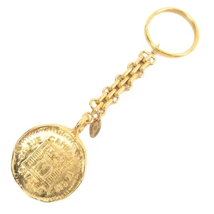 Authentic CHANEL Cambon Keychain Metal Gold F/S - Picture 1 of 6