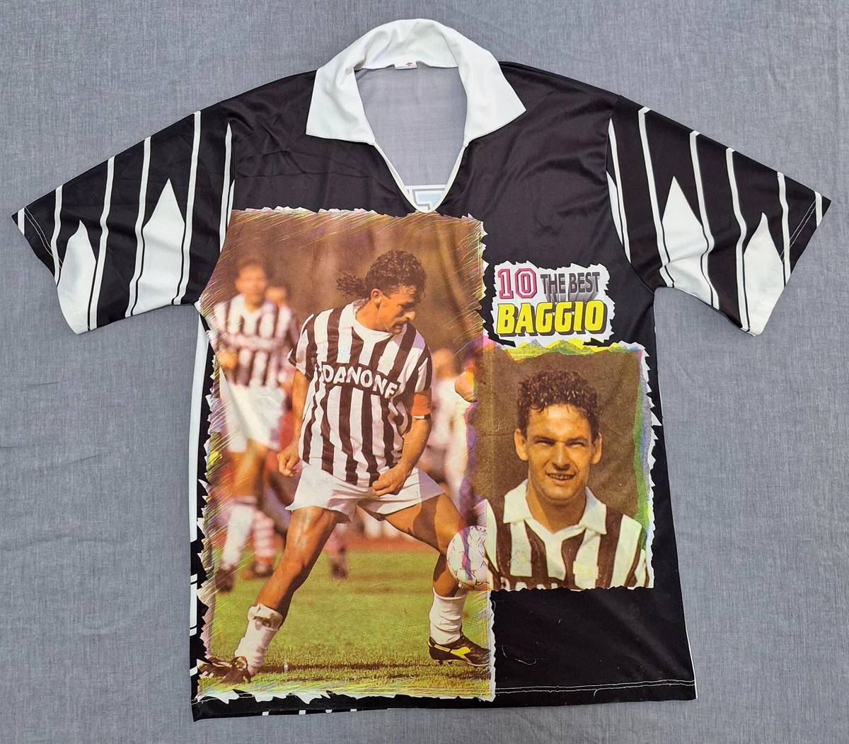ウェア Vintage Roberto Baggio Juventus Shirt Vintage Roberto Baggio 90s Juventus AOP football Fan Soccer jersey