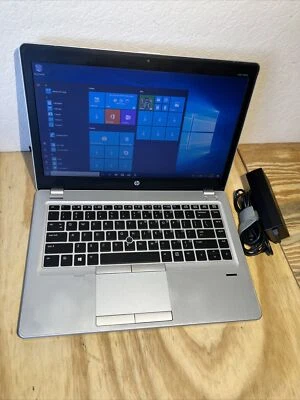 HP Folio 9470m i5-3437U 1.9GHz 8GB 240GB SSD 1600x900 Webcam Win 10 Slim Laptop - Image 1 of 4