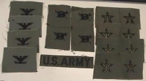 NUEVO LOTE DE 17 PARCHES MILITARES MISCELÁNEOS EJÉRCITO OLIVA MONÓTONO/NEGRO ENVÍO GRATUITO A EE. UU. - Imagen 1 de 1
