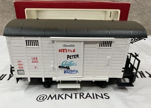 LGB 4032 G Scale Nestle Peter Caillers Chocolate Boxcar New/Box/Sleeve - Picture 1 of 8