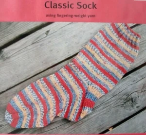 CLASSIC SOCK Knitting Pattern #74 Theresa Gaffey 2003 Fingering Women Men Sm-Med - Picture 1 of 2