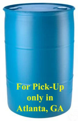 55 GALONES TAPA CERRADA PLÁSTICO ALMACENAMIENTO AGUA TAMBOR BARRIL LIMPIO CAMPING ATLANTA GA Foto 1 de 2