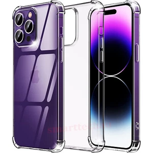 iPhone 15 14 13 12 Pro Max Case Crystal Clear Anti-Yellow Shockproof For Apple - Picture 1 of 12