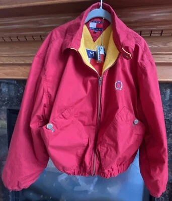 Винтажный 90-х Tommy Hilfiger куртка мужская средний красный желтый стиль G8757785148 теплый - Изображение 1 из 4