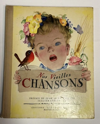 Nos Vielles Chanson Piano Music Song Story Children's Book 1953 French - Image 1 of 4