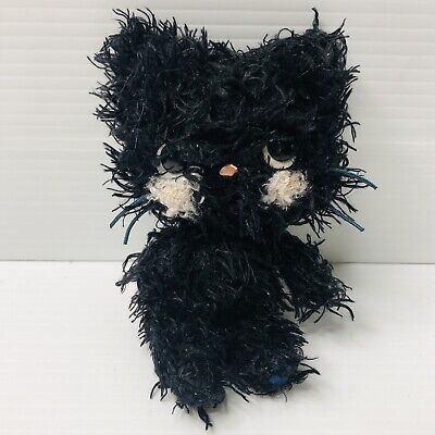 Sanrio Smiles Cat Plush Toy Soft Stuffed Animal Kitten Japan Black White 2009 • 59.65€