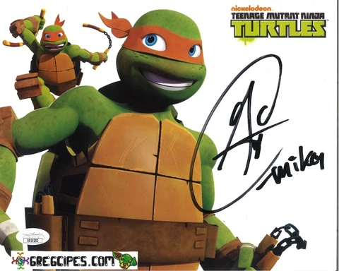 Greg Cipes - Mikey TMNT -  Autographed 8x10 JSA Authenticated Cover