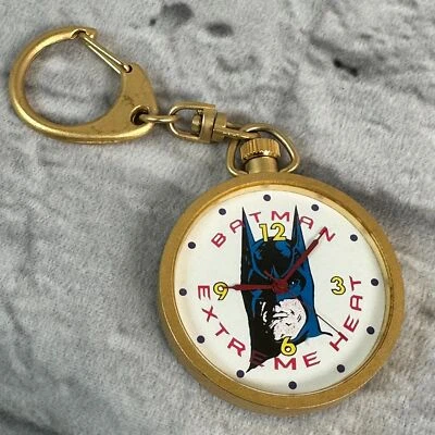 Vtg 1997 DC Comics Batman Uhr Extreme Heat Zum Anklipsen Keychain Made IN Japan - Bild 1 von 4