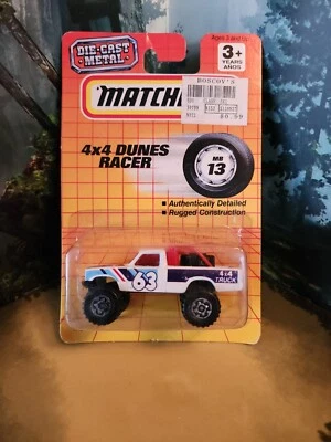 Matchbox 1987 4x4 Dunes Racer - Blanco - MB13 - #63 - ¡Nuevo en tarjeta! Foto 1 de 4
