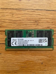 SK hynix DDR5 SODIMM 16GB 1Rx8 PC5-5600B-SA0-1010-XT - Bild 1 von 1