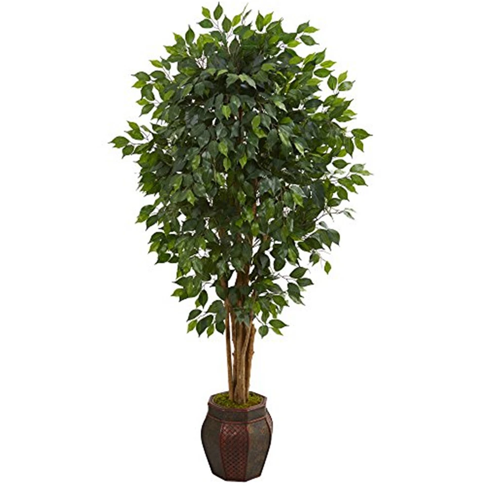 Árbol Artificial Ficus 6" en Maceta Decorativa Foto 1 de 1