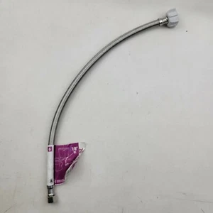 Toilet Connector Stainless Steel Braided 3/8 Compression x 7/8 Ballcock x 20-In - Picture 1 of 4