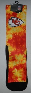 Kansas City KC Chiefs NFL Football Team Tie Dye Pair of Socks by Rock 'Em Socks - Picture 1 of 4
