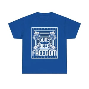 Camiseta Guns Beer Freedom USA American Patriotic Unisex Algodón Pesado - Imagen 1 de 25