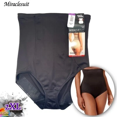 NUEVO CON ETIQUETAS Miraclesuit Mujer 2XL Modelador Control Abdomen Cintura Alta Calzoncillo 2915 Negro $58 Foto 1 de 4