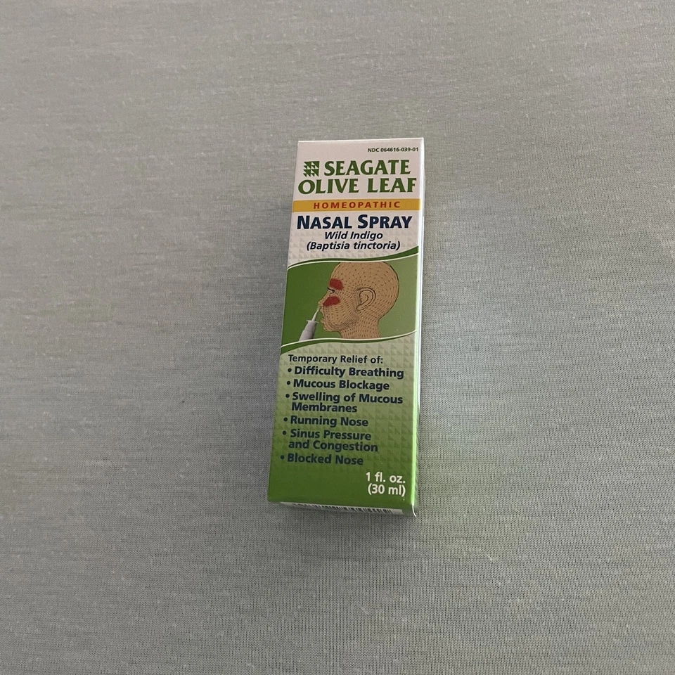 Spray nasal Seagate hoja de olivo 1 fl oz 30 ml totalmente natural, sin químicos Foto 1 de 4