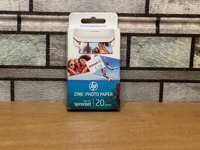 HP Sprocket 2x3" Premium Zink Sticky Back Photo Paper, 20 pack, Free QuikShip - Image 1 of 2