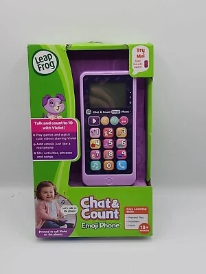 Leap Frog Chat and Count Emoji Phone Purple, Pretend Play, Numbers, Music, New￼￼ - Image 1 of 2