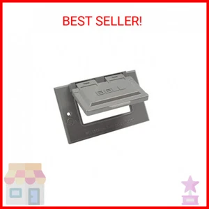 BELL 5101-0 Raco 1-Hole Weatherproof Device Cover, L W X 3/4 In T, Gray, 4-9/16" - Picture 1 of 2