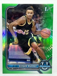 2021-22 Bowman University Green Refractor /99 Keegan Murray #94 1st Bowman - Picture 1 of 2