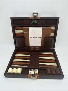 Vintage Reiss Backgammon Faux Travel Leather Case - Used Missing 2 Pcs …31 - Picture 1 of 24