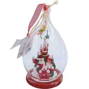 Disneyland Paris Tinker Bell Schloss Weihnachten Glas Deko Ornament Disney Parks - Bild 1 von 17