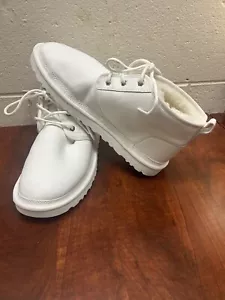 UGG Neumel Leather White 1133777-WWH Men's Sz13 New Boots - Picture 1 of 13