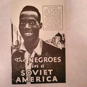 The Negroes In A Soviet America Vintage Pamphlet Very Scarce!! - Foto 1 di 3