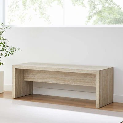 Mirella Bench in Travertine - Image 1 of 4