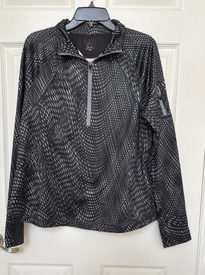 Top Tek Gear Mujer WARMTEK Manga Larga Media Cremallera, Gris/Negro. Talla XL Foto 1 de 4