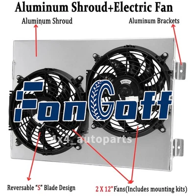 Aluminum Shroud Fan Fit 1957 58 59 Ford Fairlane Ranchero Edsel Corsair Mercury Foto 1 de 4